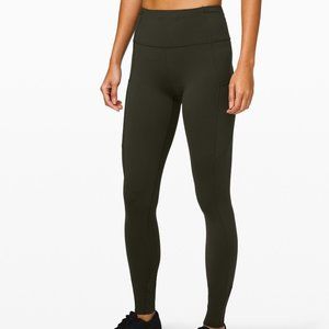 Lululemon Fast and Free Tight 31" in Dark Olive